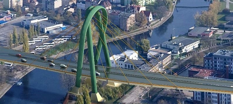 Nowy most nad Brdą będzie miał dwie jezdnie z dwoma pasami...
