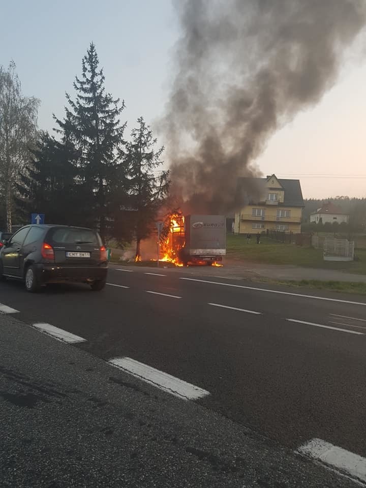 Pożar na zakopiance w Jaworniku