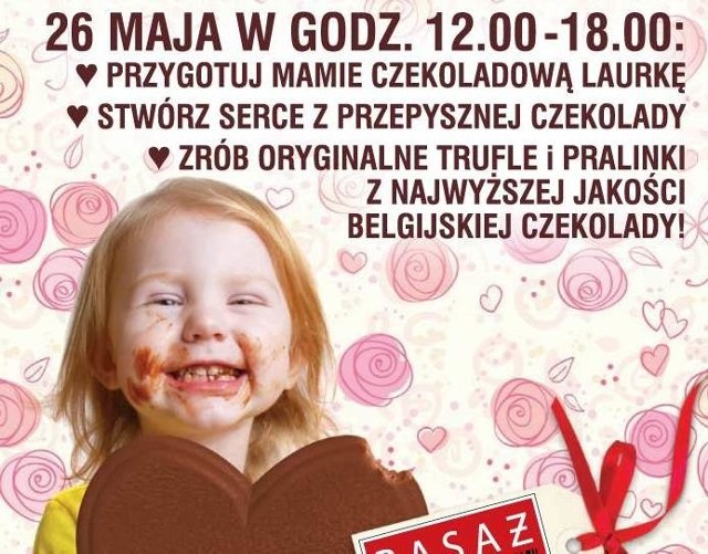 Akcję pod hasłem „Pokaż mamie jak mocno, czekoladowo ją kochasz” organizuje Pasaż Świętokrzyski w Kielcach.