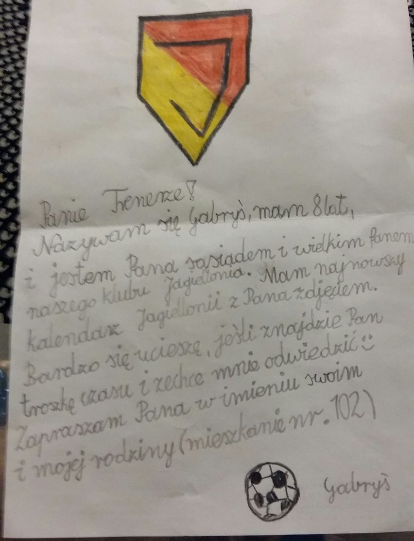 8-letni kibic napisał list do Michała Probierza