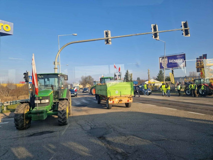 Blokady na ulicy Transportowców w Kielcach
