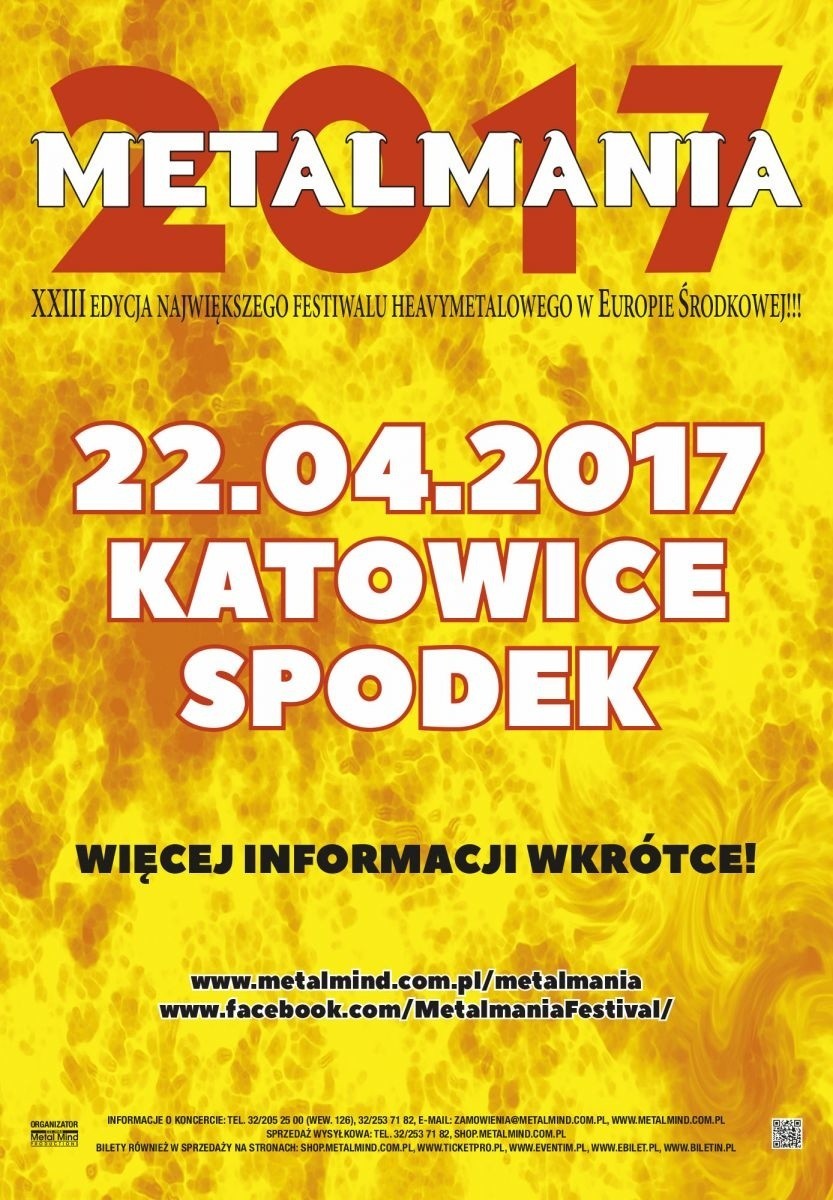 Metalmania w przyszłym roku w Katowicach. Kultowy festiwal metalowy wraca do Spodka