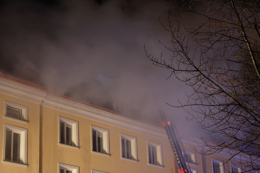 Pożar kamienicy przy ul. Lipowej 16 w Białymstoku