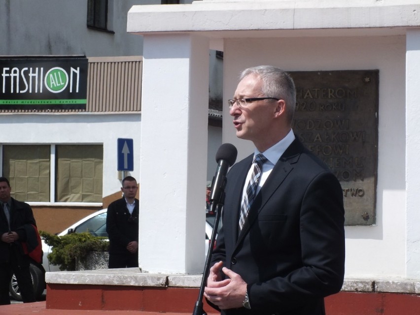 Burmistrz Kraśnika Mirosław Włodarczyk na obchodach w...