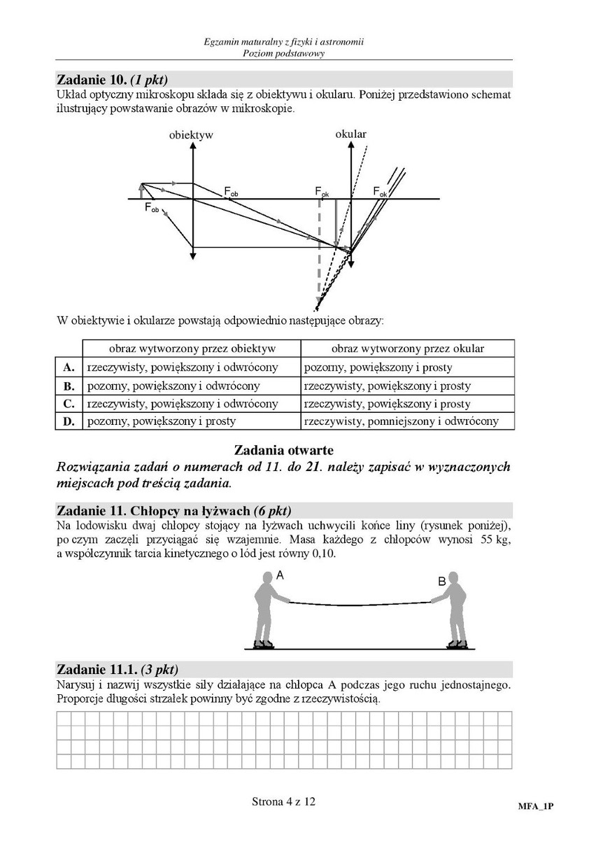 Matura z fizyki (ARKUSZE z 2015 r.)