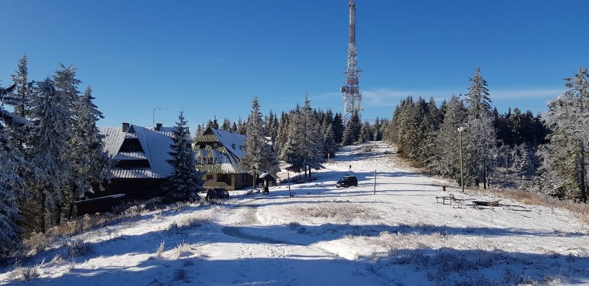 Beskid Sądecki. Górskie szlaki już przyprószone śniegiem. Ostatni dzień, by wesprzeć zbiórkę na zimowy sprzęt GOPR [ZDJĘCIA]