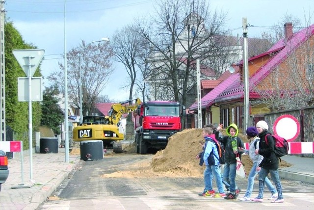 Pierwsze prace budowlane rozpoczęto już na częściach ulic: Kościuszki (na zdjęciu) i Żeromskiego