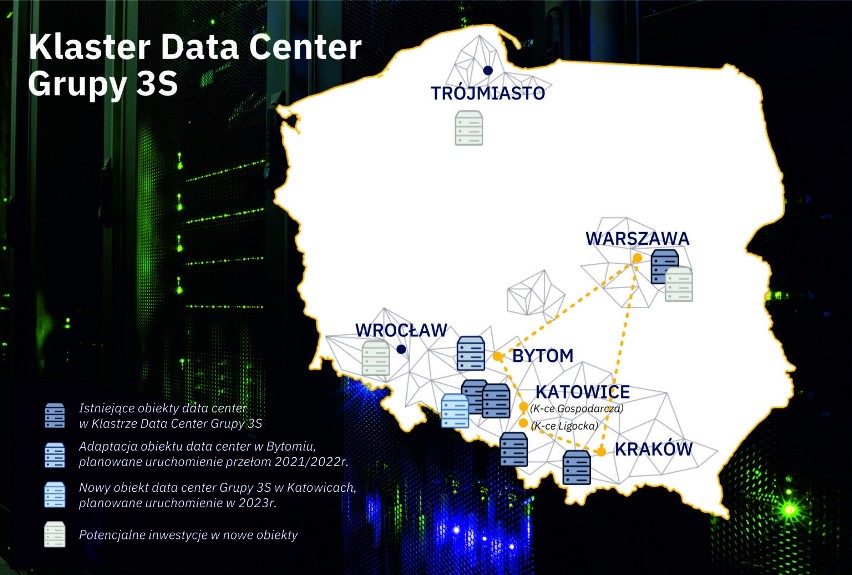 Spółka 3S Data Center inwestuje w nowe centra danych. Powstaną między innymi w Katowicach i w Bytomiu