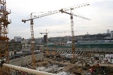 Katowice: Na budowie dworca PKP są już cztery żurawie [ZDJĘCIA]