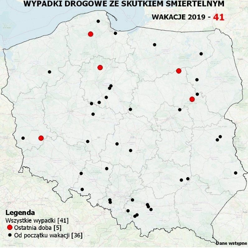 Na drogach, także w regionie, przybywa śmiertelnych wypadków