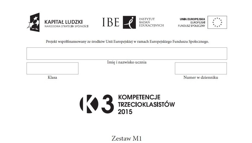 Sprawdzian trzecioklasisty 2015. IBE bada kompetencje - matematyka [ARKUSZE]