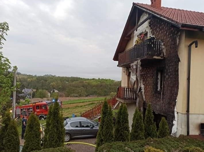 Pożar domu jednorodzinnego w Garlicy Murowanej w gminie...