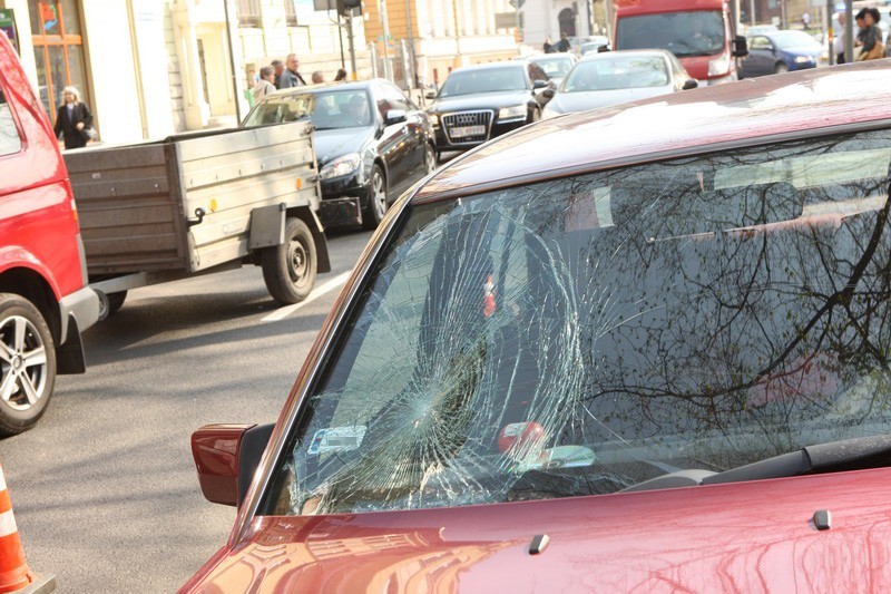 Wypadek na ul. Tuwima w Slupsku - potrącenie