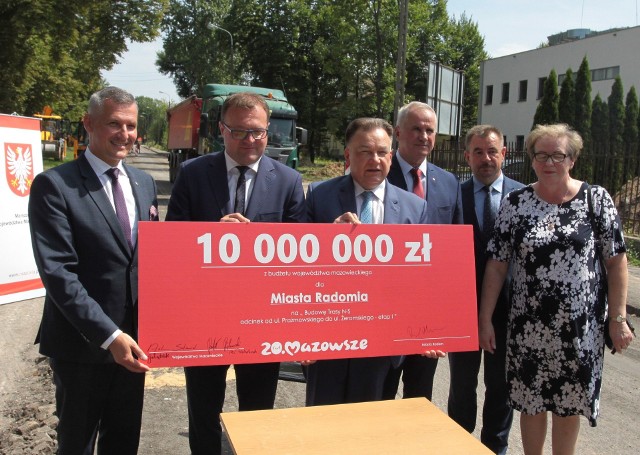 10 milionów złotych trafiło z budżetu województwa mazowieckiego do Radomia na budowę trasy N-S w centrum miasta.