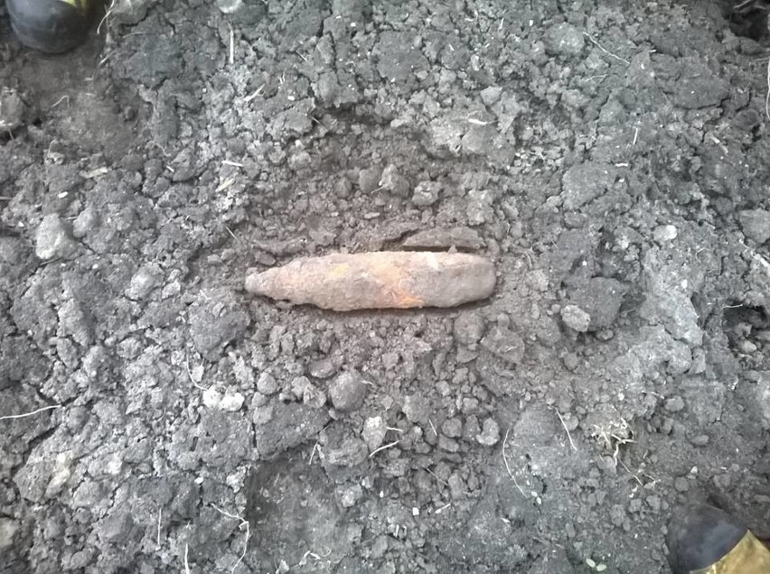 W Dąbrowie Chełmińskiej znaleziono niewybuch z czasów II Wojny Światowej [zdjęcia]