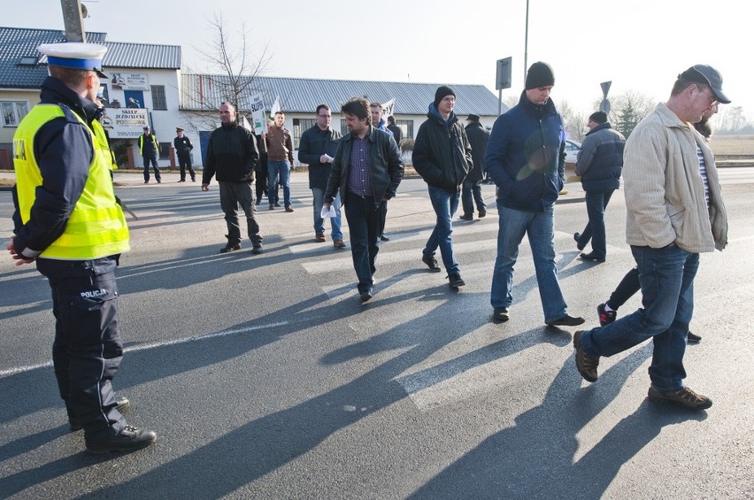 Rolnicy znowu blokowali Koszalin