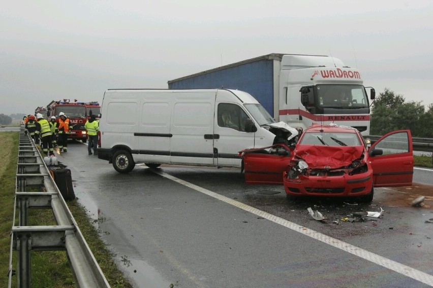 Wypadek na autostradzie A4 - 26.09.2013