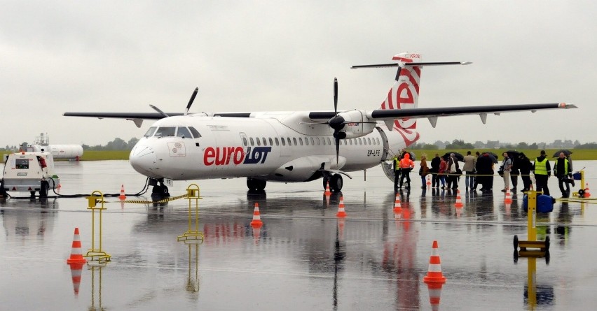 Eurolot na Lotnisku Lublin: Pierwszy, promocyjny lot z Gdańska (ZDJĘCIA)