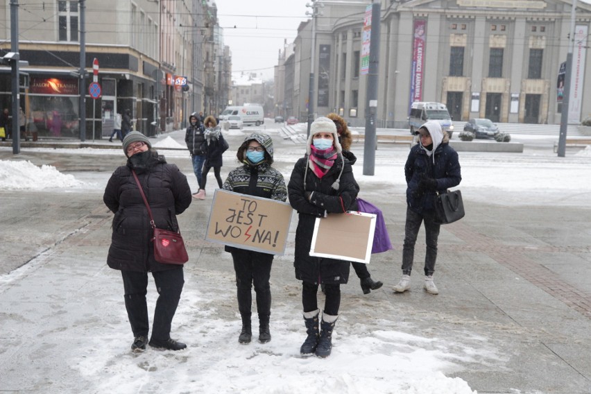 Protest kobiet w Katowicach, 7 lutego 2021....