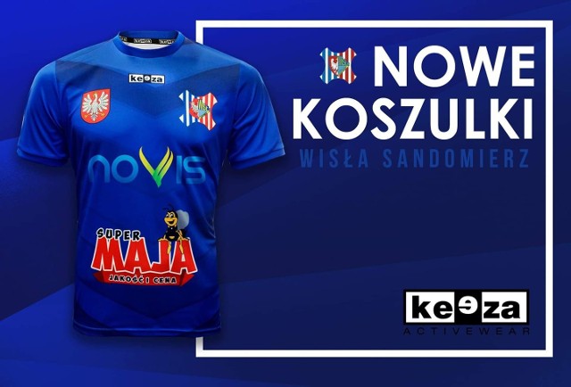 Tak będą wyglądały oficjalne koszulki Wisły Sandomierz w rundzie jesienne trzeciej ligi w sezonie 2019/2020.