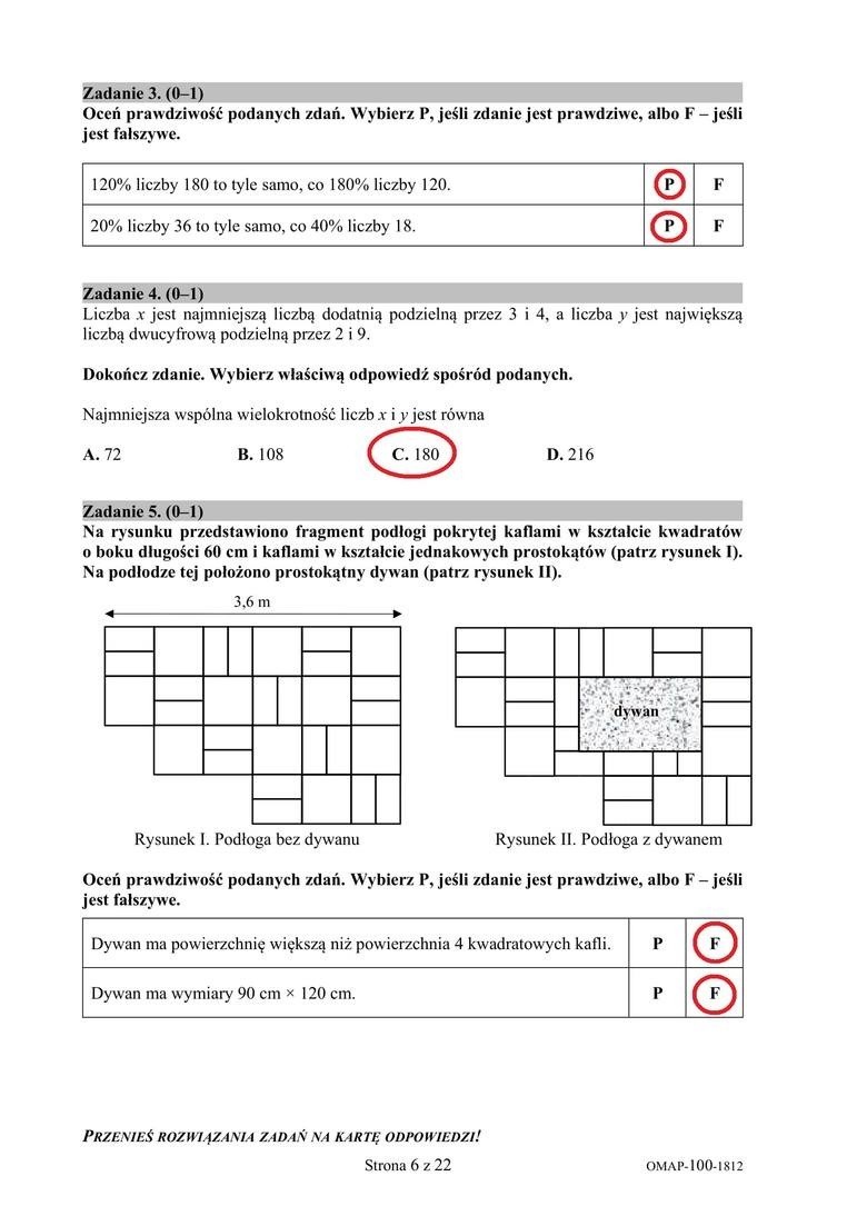 Egzamin gimnazjalny 2019 MATEMATYKA odpowiedzi. Egzamin...