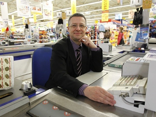 - Planujemy otworzyć kolejne sklepy na Podkarpaciu - mówi Denis Louis, prezes E.Leclerc w Rzeszowie - pierwszego hipermarketu w stolicy Podkarpacia. Fot. Krzysztof Kapica