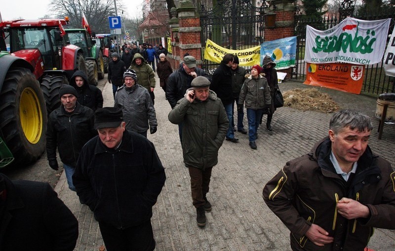 Protest rolników i członków Solidarności