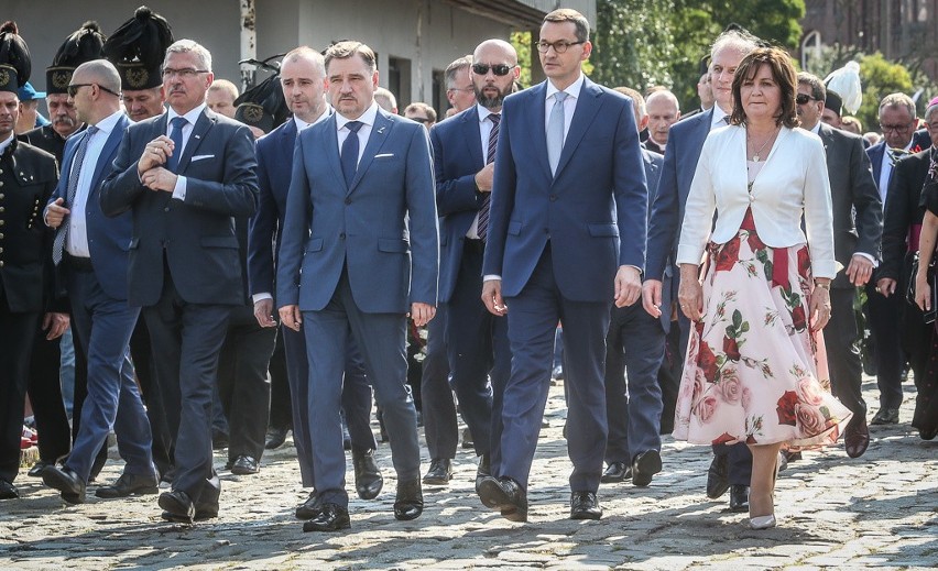 Premier Mateusz Morawiecki w czasie obchodów 39 rocznicy...