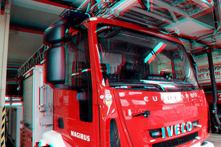 Nowoczesny wóz strażacki PSP Łódź [ZDJĘCIA 3D]