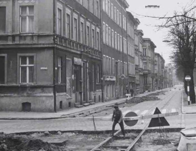 Ulica Wojska Polskiego w latach sześćdziesiątych.
