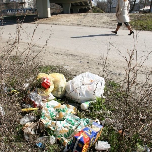 Zamiast do swojego śmietnika kielczanie wywożą śmieci pod most na ulicy Krakowskiej.