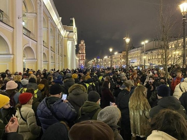 Protest antywojenny w Rosji