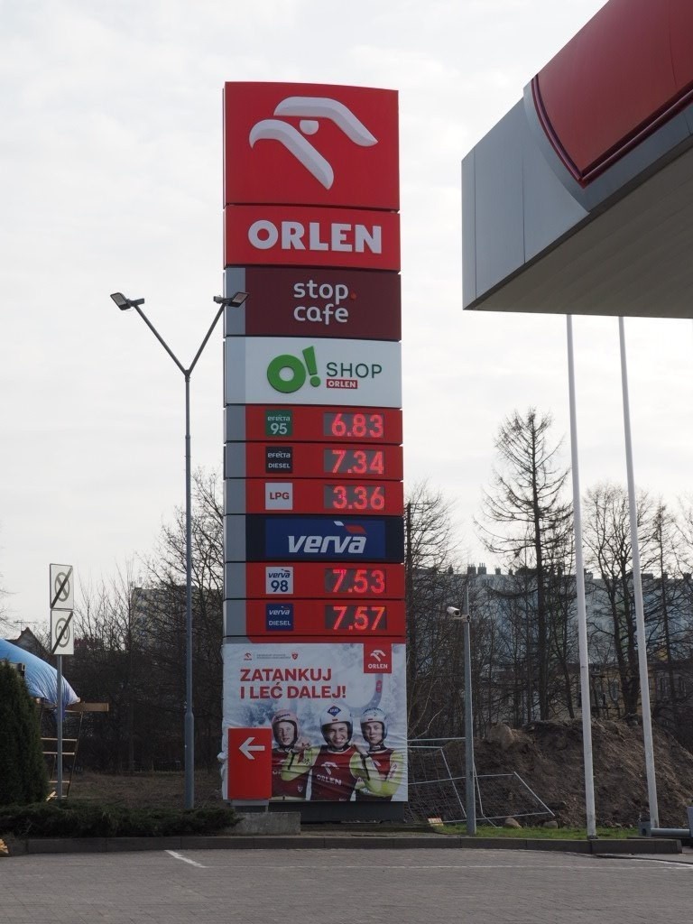 Takie ceny odnotowaliśmy w czwartek na stacji paliw Orlen...