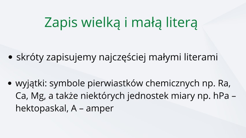 Co ciekawe, większość wyrazów skracanych ma więcej niż 3...