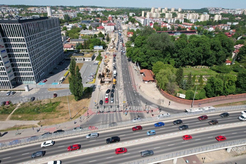 Kraków. Przebudowa 29 Listopada - nowe jezdnie, wiadukty [ZDJĘCIA Z DRONA]