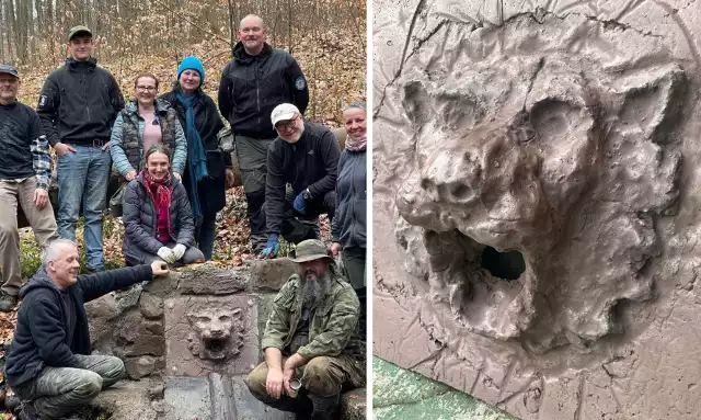 Źródełko w malowniczym kolistym rozszerzeniu doliny Lisiego Potoku, w 1893 r. zostało obudowane i ujęte w żeliwny odlew lwiej paszczy, stąd powojenna nazwa źródełka i doliny. Dawna niemiecka nazwa Gené Grund, Gené Quelle została nadana na cześć Carla Ludwiga Gené, który był nadleśniczym w Śmierdnicy