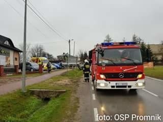 Wypadek w Strawczynku. Zderzyłysię osobowe ford i toyota