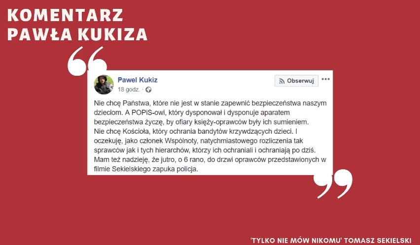 „Tylko nie mów nikomu": Film Sekielskiego wywołuje ogromne emocje. Hołownia: Rzygać mi się chce ZOBACZ KOMENTARZE [16. 5. 2019 r.]