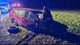 Zalesie. Wypadek na DK65. Zderzyły się audi oraz ford. Dwie osoby zostały ranne 