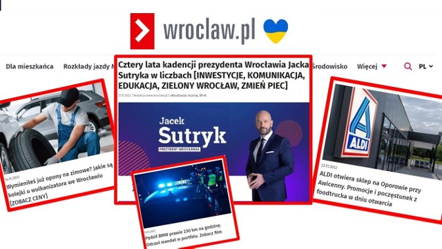 Strona internetowa wroclaw.pl publikuje coraz więcej wątpliwych z perspektywy portalu samorządowego informacji. Czy tak powinien wyglądać biuletyn miejski?