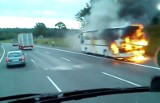 Pożar autokaru na A4. 43 dzieci wracało z kolonii (wideo)