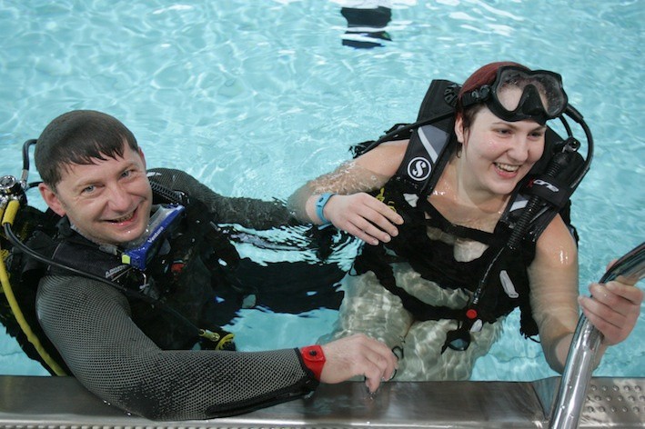 Aquapark Ruda Śląska. Nurkowanie w tubie nurkowej