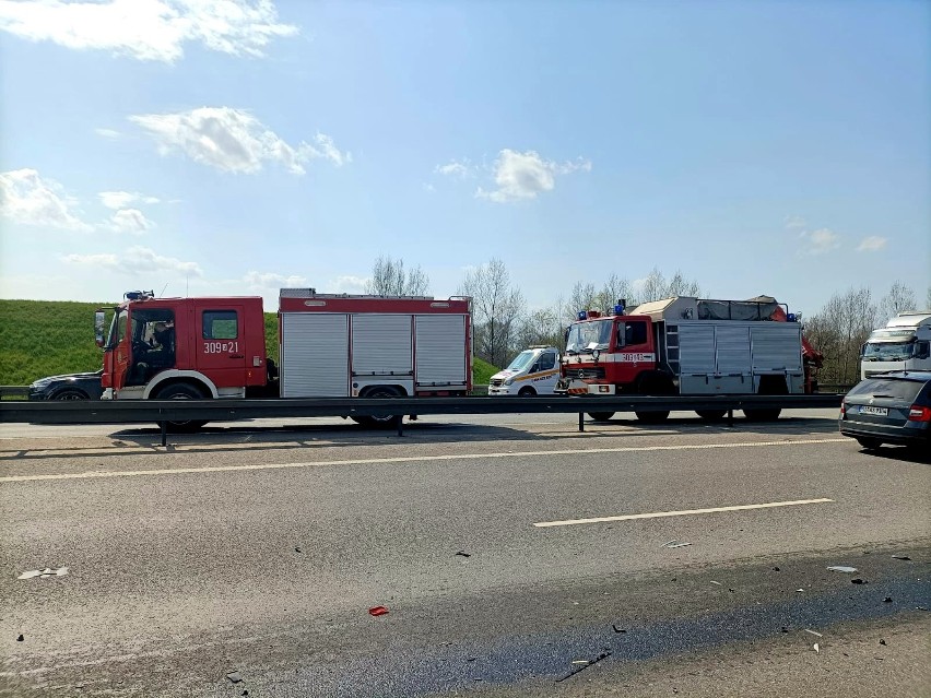 Wypadek ciężarówek na A4 pod Wrocławiem. Spore utrudnienia w ruchu
