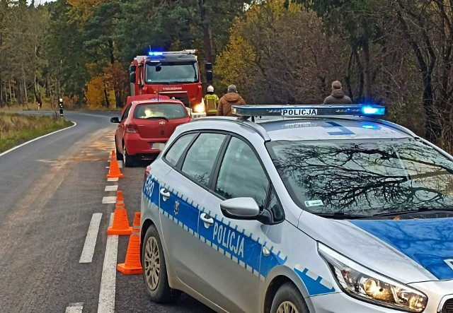 Dwie osoby trafiły do szpitala po wypadku w Kodrębie na drodze krajowej nr 42