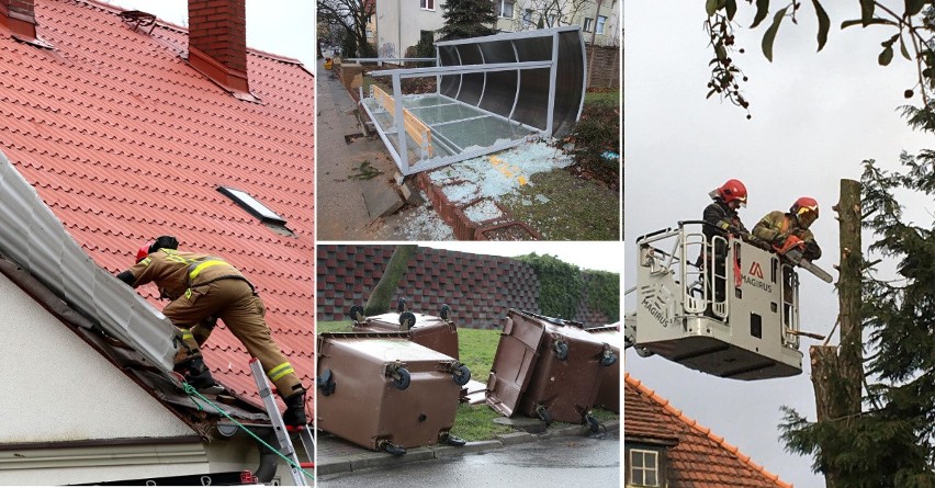 Wichura w Szczecinie i regionie zachodniopomorskim. Wciąż trwają interwencje służb i wciąż wieje! [RELACJA, ZDJĘCIA]