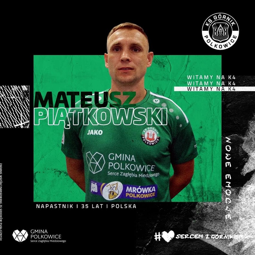 Mateusz Piątkowski graczem Górnika Polkowice