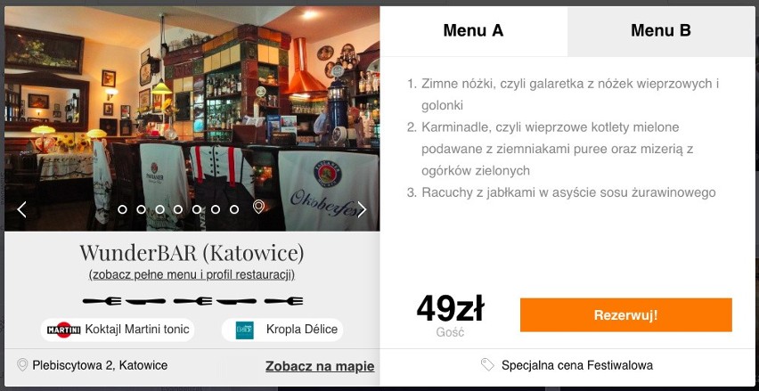 Zobaczcie przykładowe menu na kolejnych kartach: