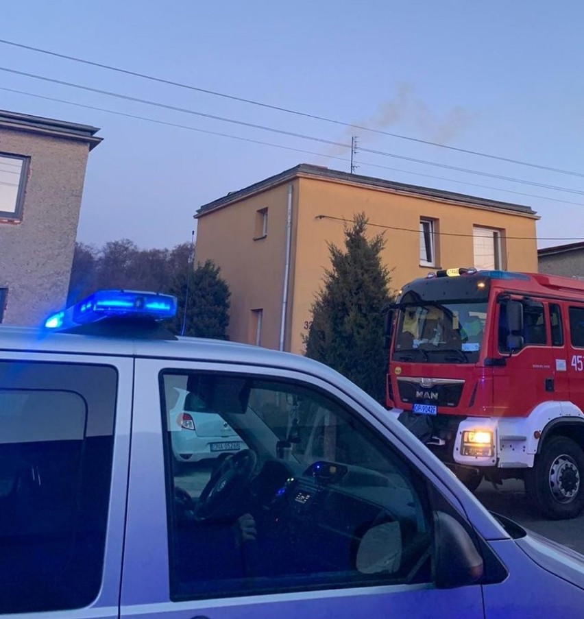 Pożar komina w Namysłowie.