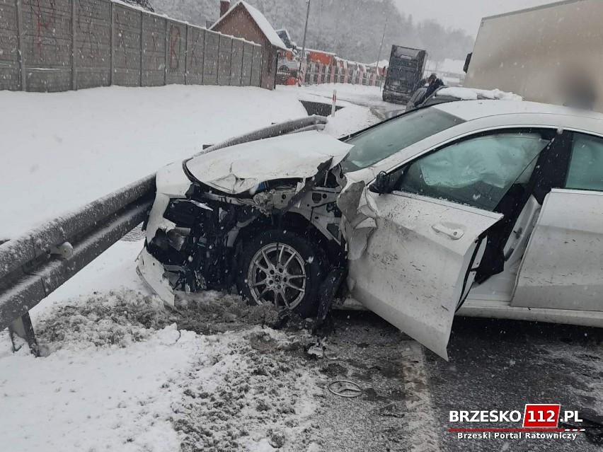 Wypadek na DK75 w Tymowej, 14.01.2021