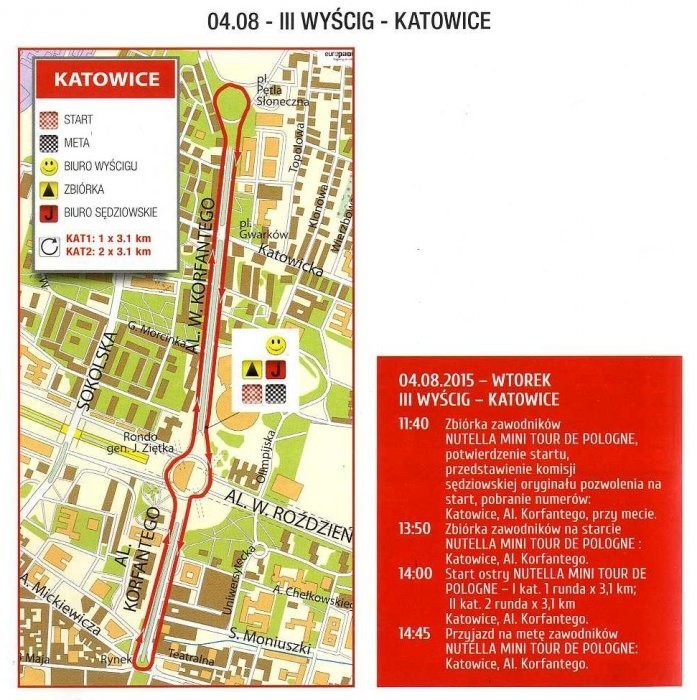 Tour de Pologne 2015 Katowice: Będą korki i zamknięte ulice LISTA UTRUDNIEŃ MAPA